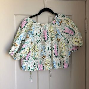 Hunter Bell Daisy Crop Top, Floral, Size Small